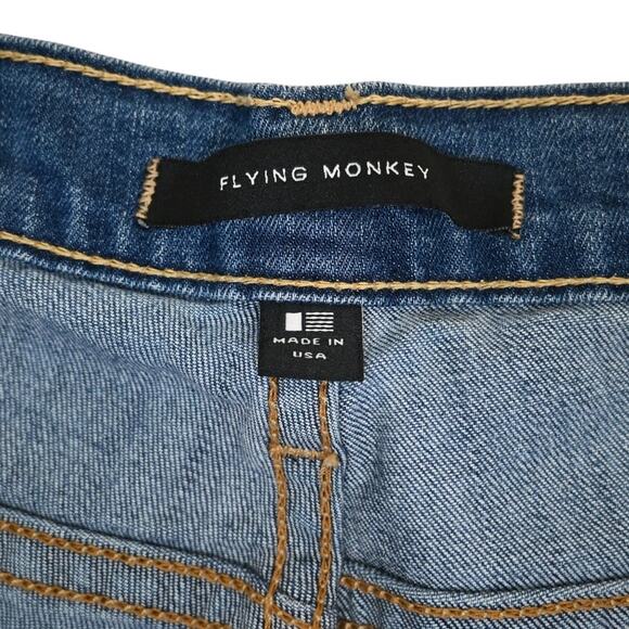 Flying Monkey Womens 27 Cuffed Denim Jean Shorts - Picture 8 of 11